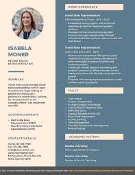 Inside Sales Representative Resume Samples Templates Pdf Word 2021 Resumes Bot