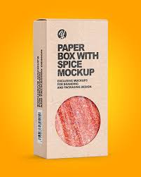 Download Kraft Box With Spice Mockup In Box Mockups On Yellow Images Object Mockups