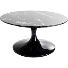 Table Basse Solo Effet Marbre 90cm Noir Table Basse Marbre Marbre Noir Table Basse