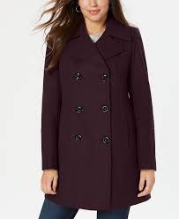 Anne klein camel wool pea coat m. Anne Klein Double Breasted Peacoat Created For Macy S Reviews Coats Women Macy S