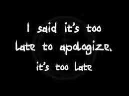 The song is about the colonists claiming their independence from the king. Timbaland Apologize Ft Onerepublic Lyrics Youtube