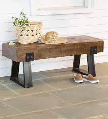 Richland Indoor Outdoor Reclaimed Wood Bench Outdoor Furniture Outdoor Living Plowhearth Wood Bench Outdoor Wood Bench Reclaimed Wood Benches