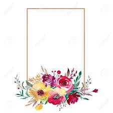 » flowers are the most romantic expression of love. Watercolor Floral Frame Flower Wreath Foliage Backdrop For Stock Photo Picture And Royalty Free Image Image 122433418