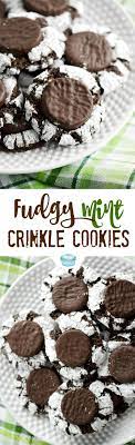 Fudgy Mint Crinkle Cookies Recipe Crinkle Cookies Holiday Baking Recipes Cookie Recipes Unique