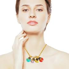 Vintage Joan Rivers Enamel Four Charm Ladybug Necklace