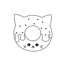 Donut kawai zeichnen lari s live. Cat Donut Coloring Page Novocom Top