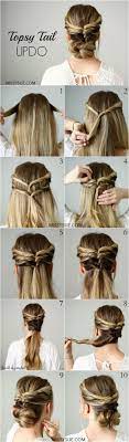 Topsy Tail Updo Hair Tutorials For Medium Hair Prom Hairstyles For Short Hair 5 Minute Hairstyles