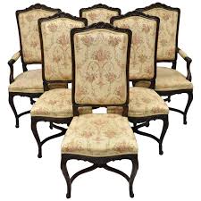 High class dining table set modern tables and chairs of 12 6 for home 4 out door french provincial room with accent sets. 6 Vintage French Provincial Louis Xv Country Style Upholstered Dining Chairs Set For Sale At 1stdibs