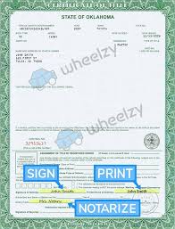 A notary cannot notarize a title without the seller's signature. How To Sign Your Car Title In Oklahoma Including Dmv Title Sample Picture