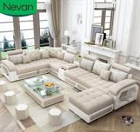 Muebles de sala de Venta caliente de buena calidad de diseño de moda en  forma de U de 7 plazas esquina tela moderno sofá Seccional de A casa