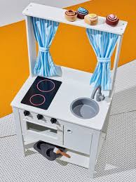 Spisig Play Kitchen With Curtains 21 5 8x14 5 8x38 5 8 Ikea In 2020 Play Kitchen Ikea Curtains