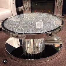 Mirrored coffee table diamond crystal living room crushed diamond furniture silver. Crushed Diamond New Style Round Mirrored Coffee Table Buy Glass Coffee Tables Modern Round Coffee Tables Coffee Table Product On Alibaba Com