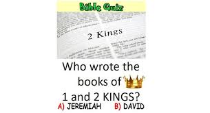 I Love Psalms Who Wrote The Books Of 1 And 2 Kings Bible Quiz In 2020 Bible Quiz Bible Writing A Book