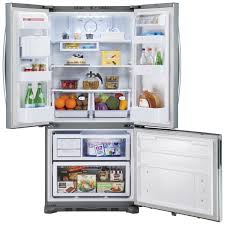 Choose your color fingerprint resistant black stainless steel Samsung 533l French Door Fridge Appliance City