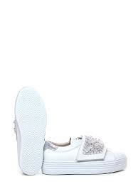Ohrstecker mit perlen und strass. Sneaker Bianco Argento Tosca Blu Shoes Le Follie Shop