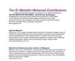 Ini dapat dilihat dari petikan ucapan beliau semasa merasmikan international college. Sumbangan Tun Dr Mahathir Sejarah Stpm