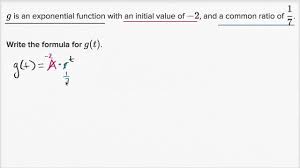 Select intersect and press enter three times. Writing Exponential Functions Algebra Video Khan Academy