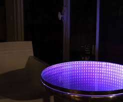 Infinity Mirror And Table With Casual Tools Leds