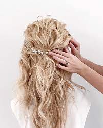 Wedding Hair Northern Ireland On Instagram Here S A Cute 2 In 1 Style Perfect For Bridal Trials Half Up With A H In 2021 Bridal Trial Hair Vine Wedding Hairstyles