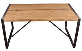 Der jilian esstisch aus massiver wildeiche beweist mit seiner natürlichkeit und schlichtheit dass wirklich nichts solch einem natürlichen möbelstück das wasser reichen kann. Esstisch 160x90 Cm Akazie Massiv Metall Edgery6 Designermobel Moderne Mobel Owl Moebelhandel De