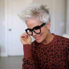 Have You Heard Of Peepers Chic Over 50 In 2020 Hairstyles With Glasses Grey Hair And Glasses Short Hairstyles For Thick Hair