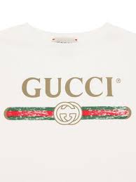 Shop Gucci Logo Print Cotton Jersey T Shirt In White By today the brand has become a legend. seekfab