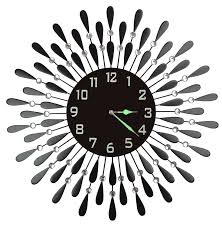 Lulu Decor Black Drop Wall Clock Decorative Metal Wall Clock With Black Glass Dial In Arabic Numerals Dial Siz Metal Wall Clock Wall Clock Wall Clock Sticker