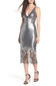 Frankie Plunge Midi Dress Main Color Gunmetal Dresses Dress The Population Nordstrom Dresses