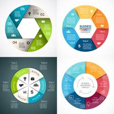 Round Infographic Diagram Collection Free Vector Vector
