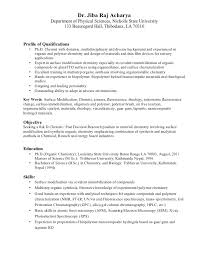 analytical chemist resume objectives