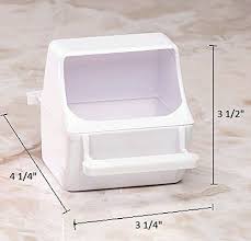 Bird Cage Seed Guard Plastic Universal Bird Cage Replacement Plastic Feed Cup Seed Water Feeder Dish Dimensions 4 1 4 W X 3 1 4 L X 3 Cockatiel Cage Bird Feeders For Sale Bird Cage Stand