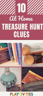 Free printable easter treasure hunt: At Home Treasure Hunt With 10 Clues Free Printable Playtivities