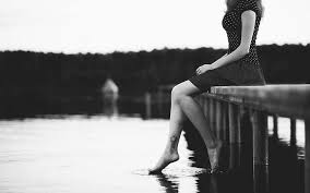 Wallpaper for girls phone in black. Hd Wallpaper Mood Girl Beautiful Beautiful Legs River Lake Beautiful Black And White Mood Wallpaper Flare