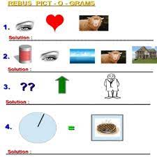 One form of rebus puzzles uses pictures to spell out a complete message. Rebus Pictogram Puzzles Word Play Word Games
