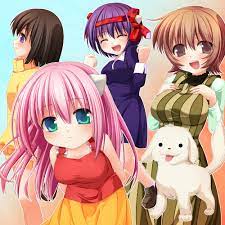 Mayu, Nyu, Nana, Yuka, and Wanta in the manga style - Elfen Lied Fan Art  (36060992) - Fanpop