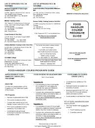 Maybe you would like to learn more about one of these? Food Handler Training Course Guide Sarawak Food Safety