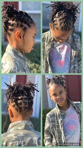 Simple cute black female dreads Loc Style For Kids Short Locs Hairstyles Locs Hairstyles Cute Hairstyles For Medium Hair