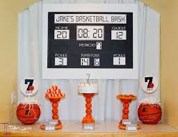 Birthday Party Ideas Photo 15 Of 28 Basketball Party Basketball Birthday Basketball Theme Party