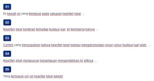 Maybe you would like to learn more about one of these? Contoh Soal Kearifan Lokal Dalam Budaya Nasional