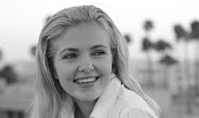 Black & white portrait photograph. Emma Maddock La Web Series Starry Constellation Magazine