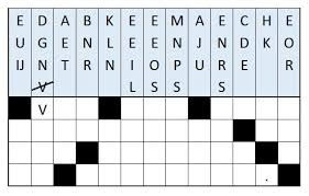 Above each column are a series of letters. Quote Puzzle Citaatpuzzel Wikipe Wiki