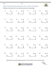 6th grade math decimals worksheets. Decimal Multiplication Worksheets 5th Grade