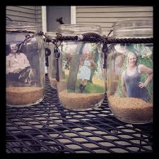 Mason Jars For My Graduation Party Decorations I Put These On The Tables For Center Pieces Graduation Party Decor Graduation Party Senior Graduation Party
