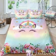 3d Customize Unicorn Lash Bedding Set Duvet Cover Set Bedroom Set Unicorn Room Decor Flowers Bedroom Decor Unicorn Bed Set