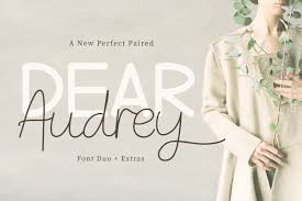 Then this cool, crisp email signature example is perfect for you. Dear Audrey Handwritten Font Duo In Fonts On Yellow Images Creative Store