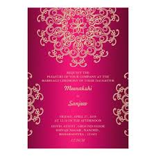 Hot Pink And Gold Indian Style Wedding Invitation Zazzle Com Indian Wedding Invitations Wedding Invitations Gold Wedding Invitations