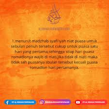 Karena puasa asyura dan tasua adalah puasa sunnah, maka niat bisa dilakukan pada malam hari hingga tergelincirnya. Niat Puasa Satu Bulan Pp Al Hikmah Purwoasri Kediri Facebook