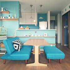 キッチン ベストショット rc広島支部 ニトリ リサラーソン などのインテリア実例 2016 04 18 11 13 42 roomclip ルームクリップ リビング キッチン リビング ブルー リビング