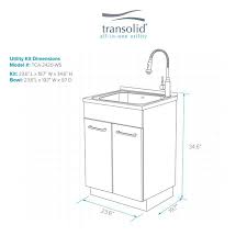 23 6 X 19 7 Free Standing Laundry Sink With Faucet Laundry Sink Transolid Utility Sink