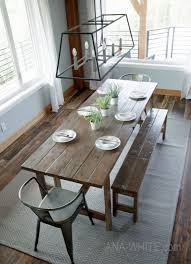 Who needs a formal dining room 365 days a year? Beginner Farm Table 2 Tools 50 Lumber Ana White